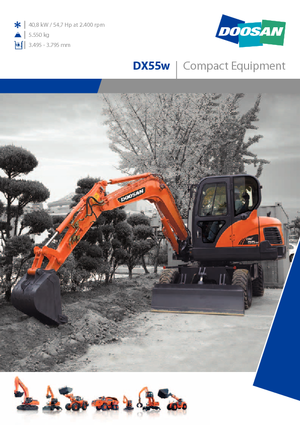 Excavadoras hidráulicas  de ruedas Doosan DX55W