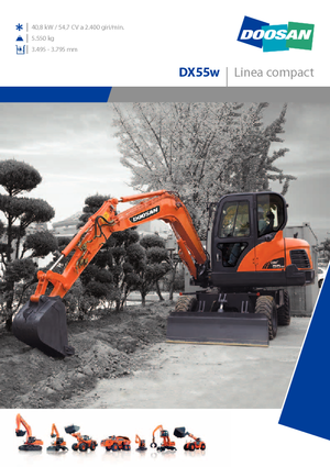 Excavadoras hidráulicas  de ruedas Doosan DX55W