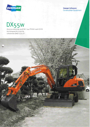 Excavadoras hidráulicas  de ruedas Doosan DX55W