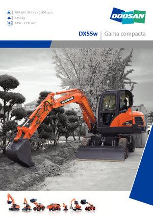 Excavadoras hidráulicas  de ruedas Doosan DX55W