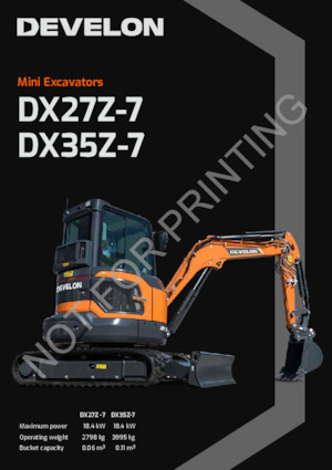 Miniexcavadoras Develon DX27Z-7 