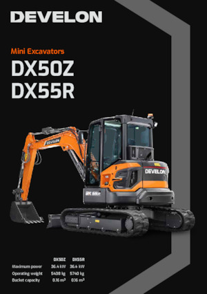 Miniexcavadoras Develon DX55R-7