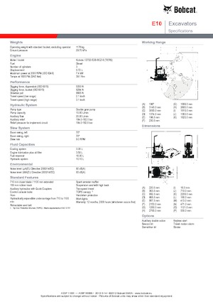 Miniexcavadoras Bobcat E10