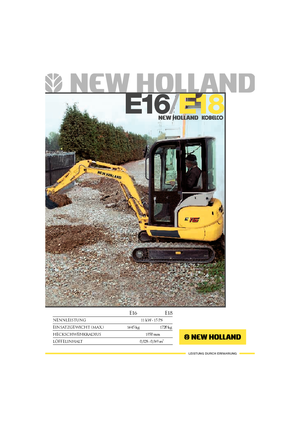 Miniexcavadoras New Holland E 18
