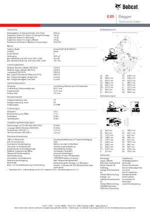 Miniexcavadoras Bobcat E45
