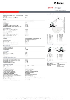 Miniexcavadoras Bobcat E55W