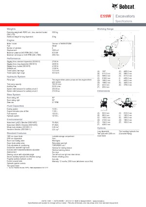 Miniexcavadoras Bobcat E55W