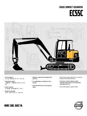 Miniexcavadoras Volvo EC55C