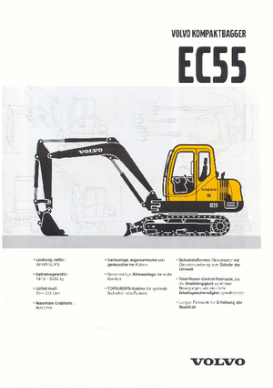 Miniexcavadoras Volvo EC55