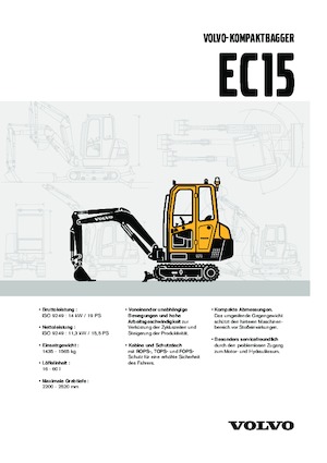 Miniexcavadoras Volvo EC15 XR