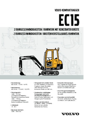 Miniexcavadoras Volvo EC15 XT