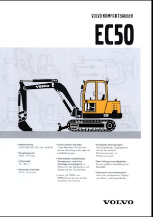 Miniexcavadoras Volvo EC50V