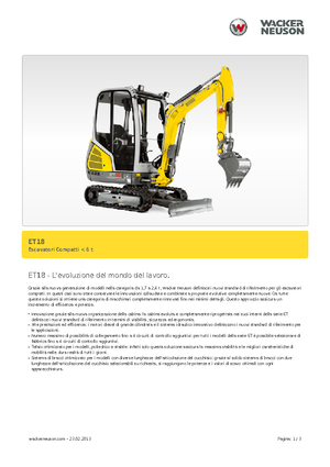 Miniexcavadoras Wacker Neuson ET 18