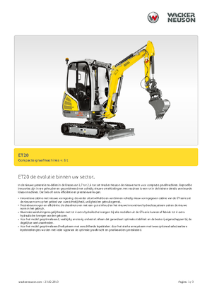 Miniexcavadoras Wacker Neuson ET 20