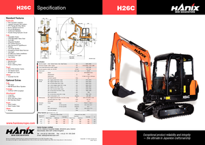 Miniexcavadoras Hanix H 26 B