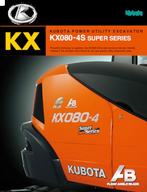 Excavadoras de orugas Kubota KX080-4S