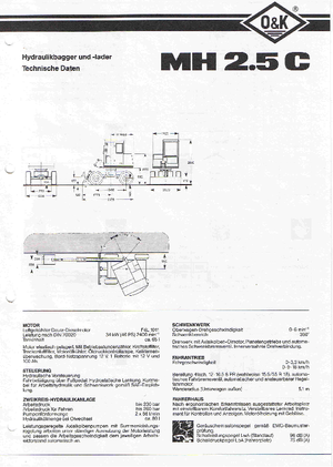 Excavadoras hidráulicas  de ruedas O&K MH 2.5 C