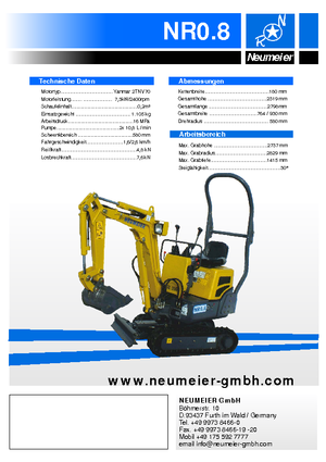 Miniexcavadoras Neumeier NR 0.8