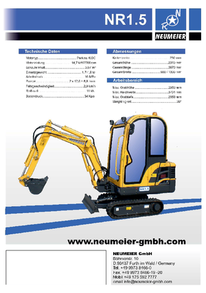 Miniexcavadoras Neumeier NR 1.5