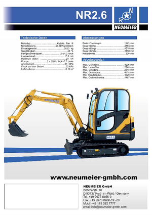 Miniexcavadoras Neumeier NR 2.6
