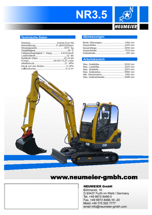 Miniexcavadoras Neumeier NR 3.5