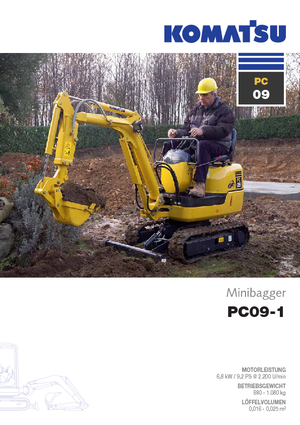 Miniexcavadoras Komatsu PC09-1 STD