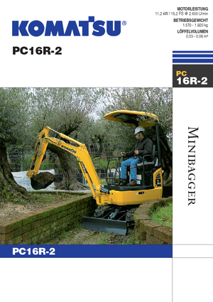 Miniexcavadoras Komatsu PC16R-2