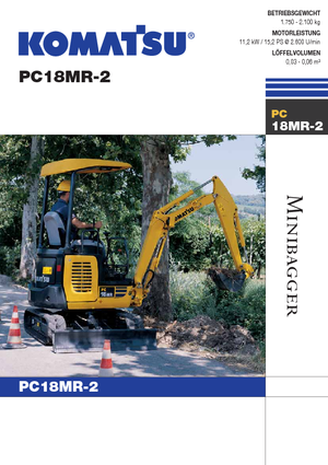 Miniexcavadoras Komatsu PC18MR-2
