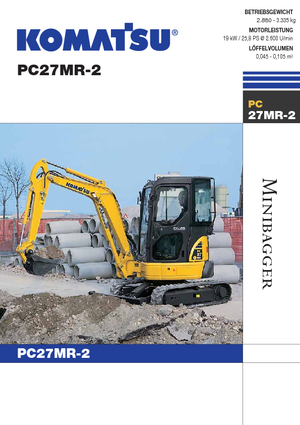 Miniexcavadoras Komatsu PC27MR-2