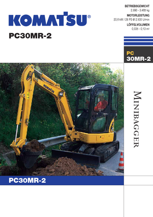 Miniexcavadoras Komatsu PC30MR-2