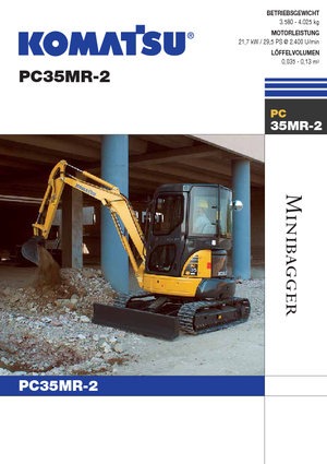 Miniexcavadoras Komatsu PC35MR-2