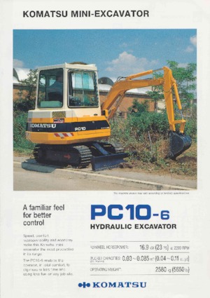 Miniexcavadoras Komatsu PC10-6