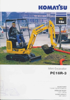 Miniexcavadoras Komatsu PC16R-3