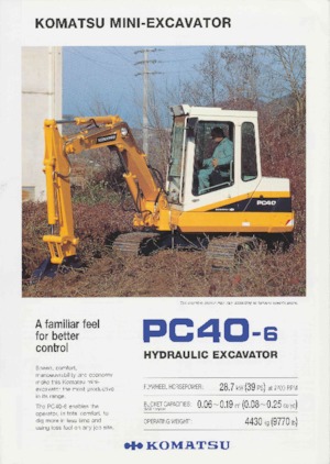 Miniexcavadoras Komatsu PC40-6