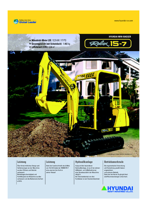 Miniexcavadoras Hyundai R 15-7