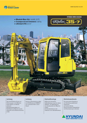 Miniexcavadoras Hyundai R 35-7