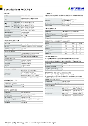 Miniexcavadoras Hyundai R60CR-9A