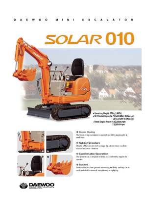 Miniexcavadoras Doosan Solar 010