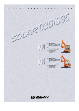 Miniexcavadoras Doosan Solar 030