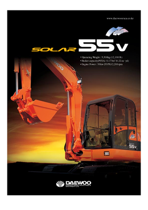 Miniexcavadoras Doosan Solar 55 V plus