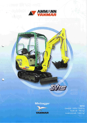 Miniexcavadoras Yanmar SV 15