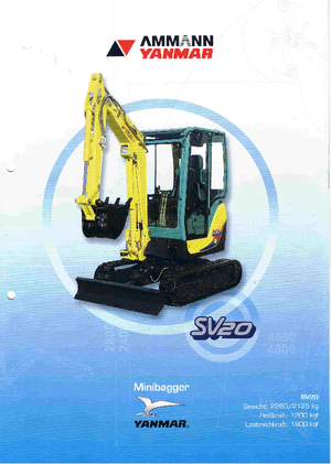 Miniexcavadoras Yanmar SV 20