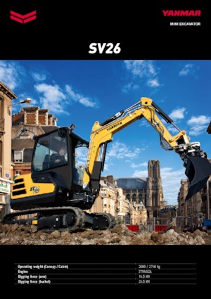 Miniexcavadoras Yanmar SV 26 PR
