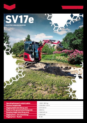 Excavadoras de orugas eléctricas Yanmar SV17e