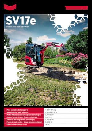 Excavadoras de orugas eléctricas Yanmar SV17e
