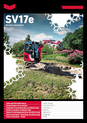 Excavadoras de orugas eléctricas Yanmar SV17e