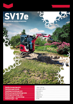 Excavadoras de orugas eléctricas Yanmar SV17e