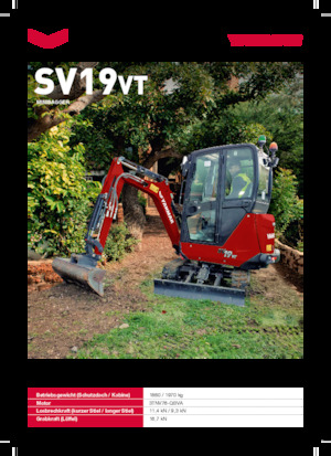 Miniexcavadoras Yanmar SV19VT
