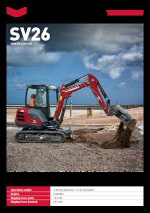Miniexcavadoras Yanmar SV26