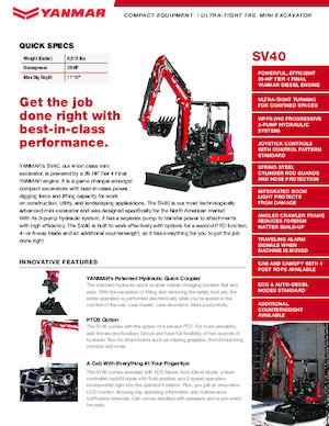 Miniexcavadoras Yanmar SV40